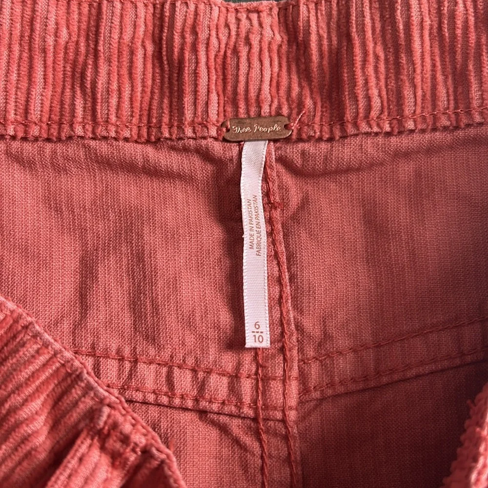 Free People Ray High Rise Corduroy Mini Skirt Terra Cotta NEW Size 6